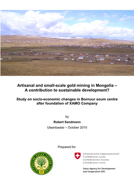 Additional Study to the Changes of the Socio-Economic Situation of Bornuur Soum 2 Years After the Report