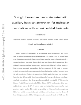 Straightforward and Accurate Automatic Auxiliary Basis Set Generation for Molecular Calculations with Atomic Orbital Basis Sets