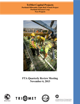 Trimet Capital Projects FTA Quarterly Review