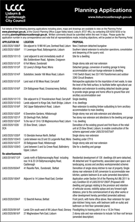 Planning Applications Planning