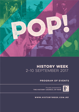 History Week 2–10 September 2017