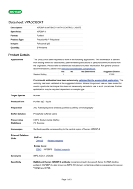 Datasheet: VPA00385KT Product Details