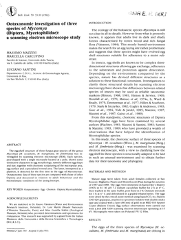 Ootaxonomic Investigation of Three (Diptera, Mycetophilidae): A