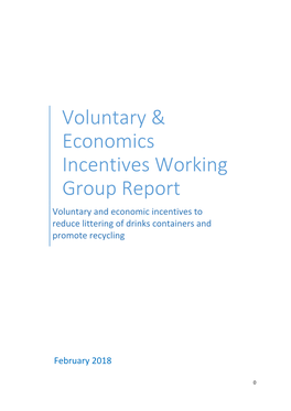 Voluntary and Economic Incentives Working Group