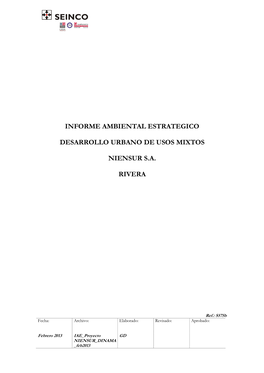 Informe Ambiental Estrategico Desarrollo Urbano De Usos Mixtos