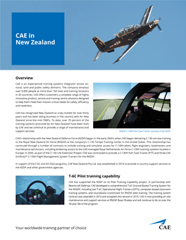 CAE in New Zealand