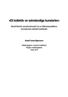 Rudolf Terland Bjoernerem.Pdf (1.275Mb)