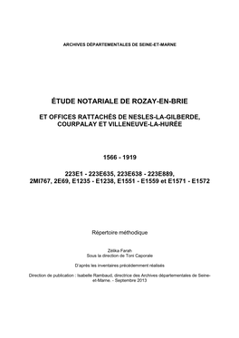 Étude Notariale De Rozay-En-Brie