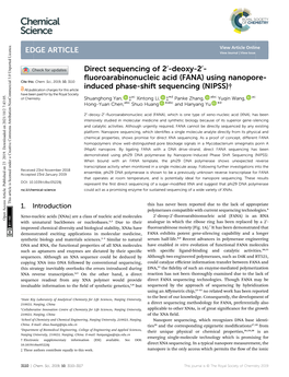 FANA) Using Nanopore-Induced Phase-Shift Sequencing (NIPSS