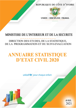 Annuaire Statistique D'état Civil 2020