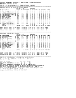 NCAA Box Score