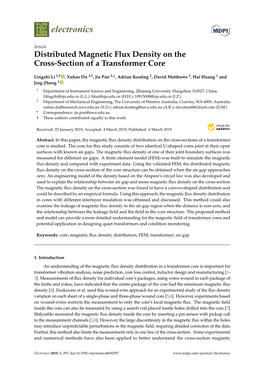 Distributed Magnetic Flux Density on the Cross-Section of a Transformer Core