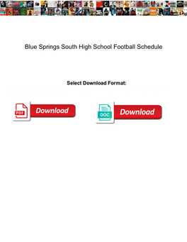 Blue Springs South High School Football Schedule