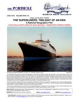 THE SUPERLINERS: TWILIGHT of an ERA a National Geographic Film