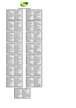 Calendario Giovanissimi