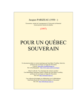 Pour Un Qubec Souverain