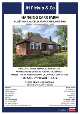 Hanging Carr Farm Bungalow, Sale Particulars.Cdr