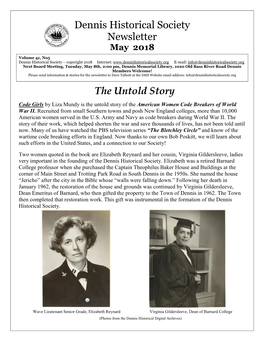 Dennis Historical Society Newsletter the Untold Story