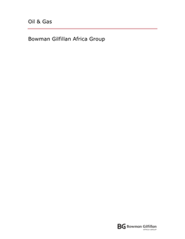 Oil & Gas Bowman Gilfillan Africa Group