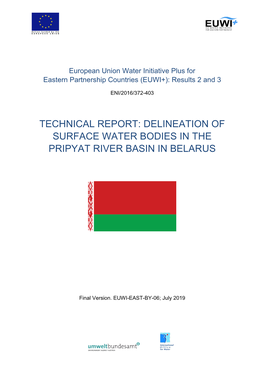 Technical Report: Delineation of Surface Water Bodies in the Pripyat River Basin in Belarus