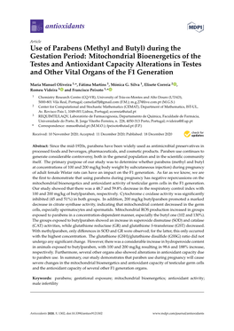 Use of Parabens