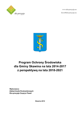 Program Ochrony Środowiska Dla Gminy Skawina