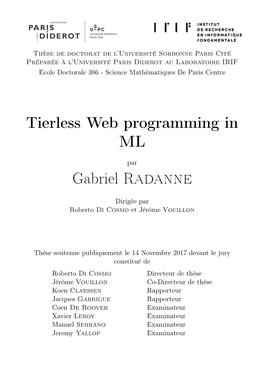 Tierless Web Programming in ML