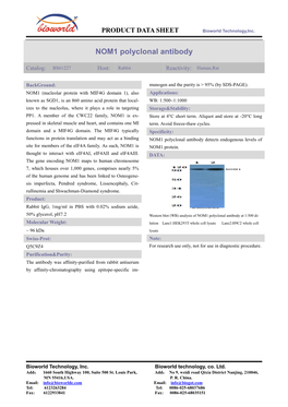 NOM1 Polyclonal Antibody