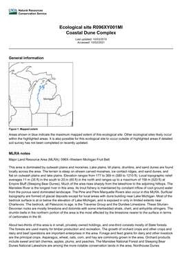Ecological Site R096XY001MI Coastal Dune Complex