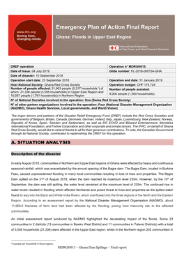 Emergency Plan of Action Final Report Ghana: Floods in Upper East Region