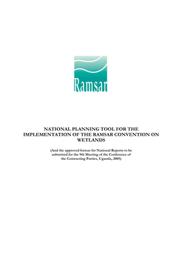 Ramsar COP9 National Planning Tool-National Report Format Page 2