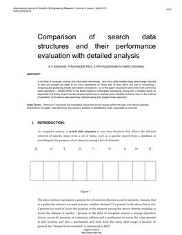 Comparison of Search Data Structures and Their Performance Evaluation with Detailed Analysis