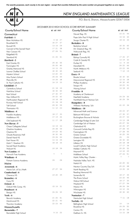 New England Mathematics League