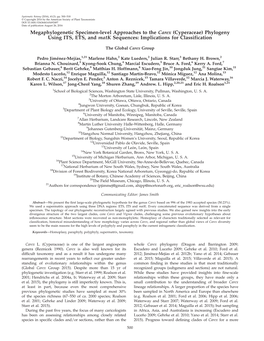 (Cyperaceae) Phylogeny Using ITS, ETS, and Matk Sequences: Implications for Classification