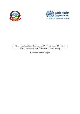 Multisectoral Action Plan for the Prevention and Control of Non