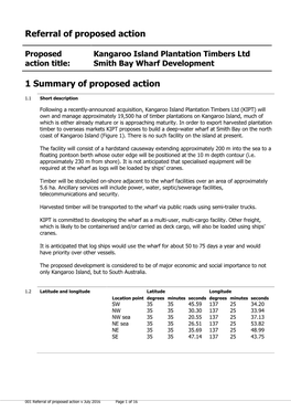 Referral of Proposed Action Form