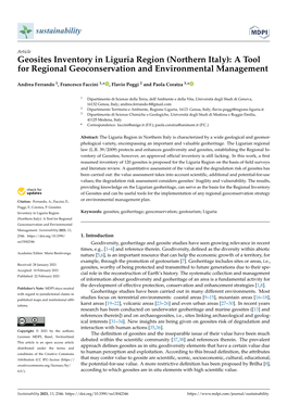 Geosites Inventory in Liguria Region (Northern Italy): a Tool for Regional Geoconservation and Environmental Management