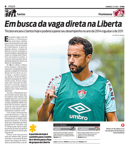 Em Busca Da Vaga Direta Na Liberta Tricolor Encara O Santos Hoje E Poderá Superar Seu Desempenho No Ano De 2014 E Igualar O De 2011