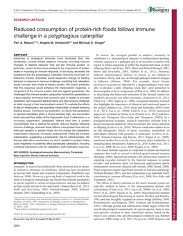 Reduced Consumption of Protein-Rich Foods Follows Immune Challenge In