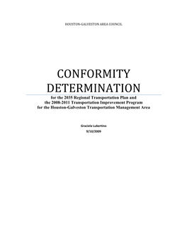 Conformity Determination