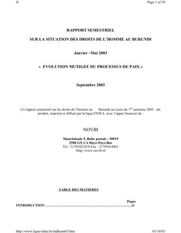 Mai 2003 « EVOLUTION MUTIGEE DU PROCESSUS DE