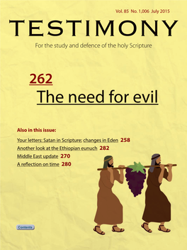 Testimony Magazine July 2015
