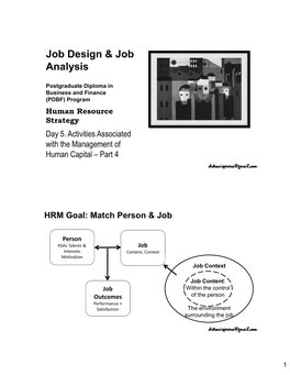 Job Design & Job Analysis