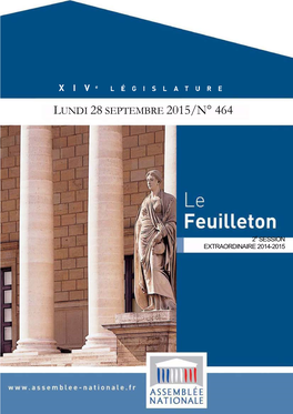 Lundi 28 Septembre 2015/N° 464