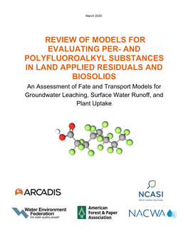 And Polyfluoroalkyl Substances in Land Applied Residuals and Biosolids