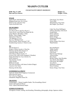 Dance Resume Feb 19