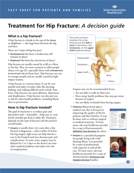 Treatment for Hip Fracture: a Decision Guide