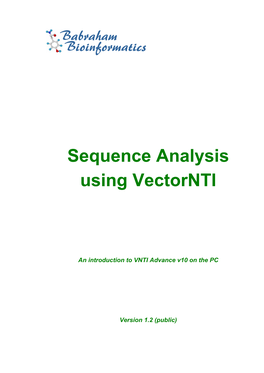 Sequence Analysis Using Vectornti