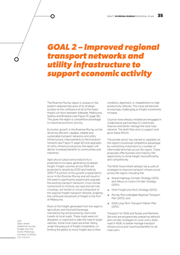 GOAL 2 – Improved Regional Transport Networks and Utility Infrastructure to Support Economic Activity