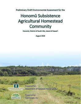 Honomū Subsistence Agricultural Homestead Community Honomū, District of South Hilo, Island of Hawaiʻi